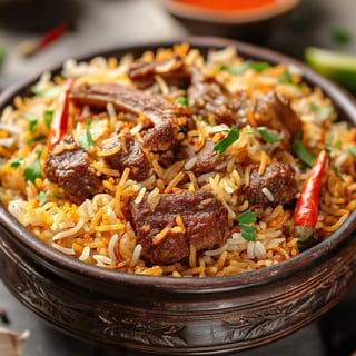 The dum Biryani With Raita